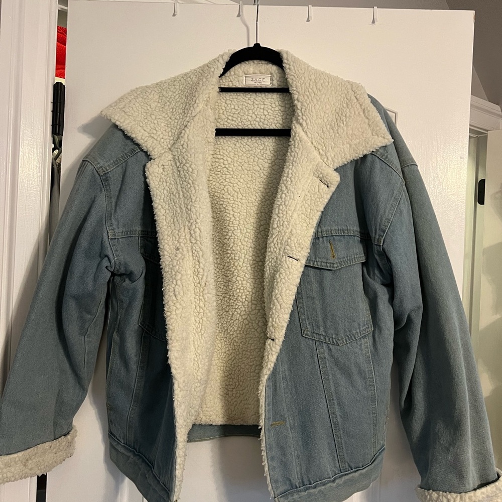 Sage Cream Sherpa Jacket